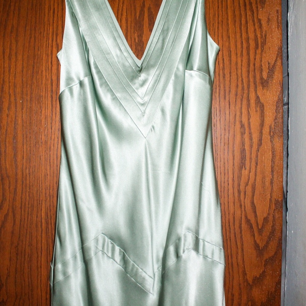 Vintage 20s-esque Laura Ashley silk dropwaist gown